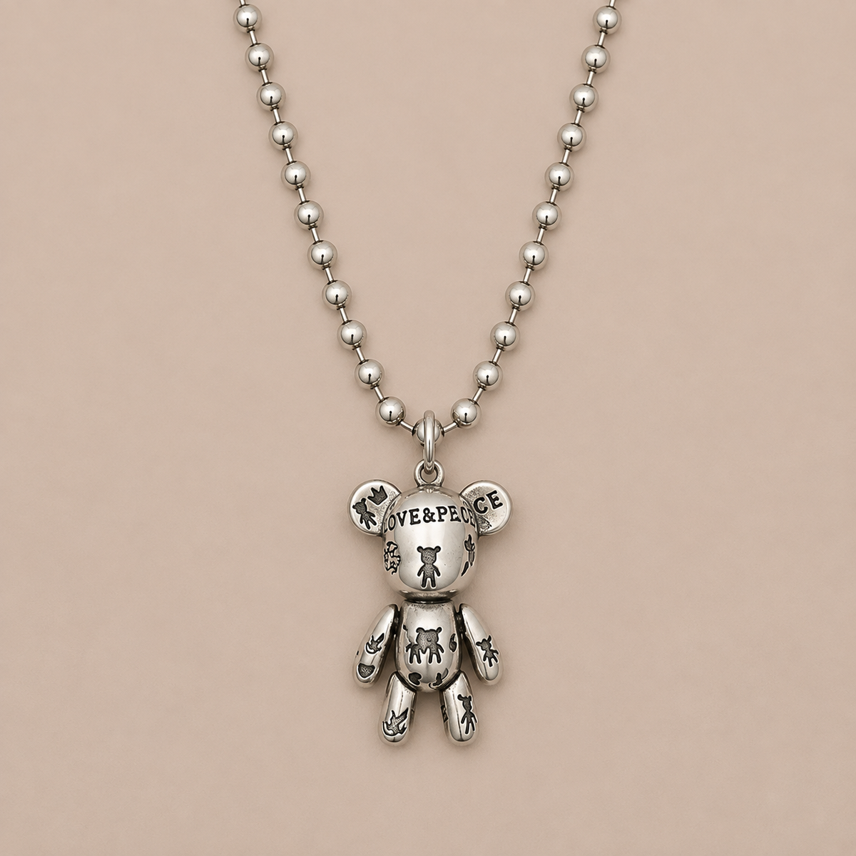 MÜSIO Peace Bear Pendant Necklace
