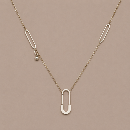 Modern Link Pendant Necklace